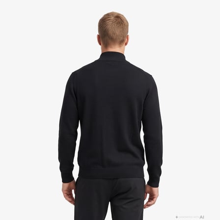 Nautica Erkek Siyah Regular Fit Triko