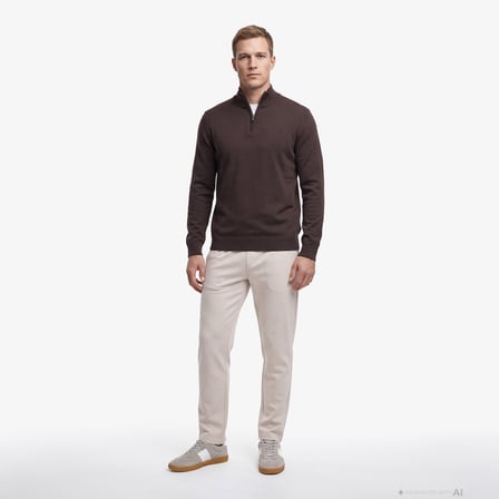 Nautica Erkek Kahverengi Regular Fit Triko