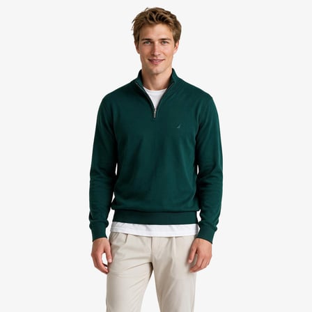 Nautica Erkek Yeşil Regular Fit Triko