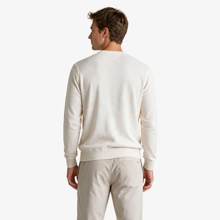 Nautica Erkek Krem Regular Fit Triko