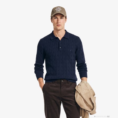 Nautica Erkek Lacivert Regular Fit Triko