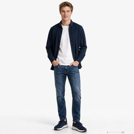 Nautica Erkek Lacivert Regular Fit Gömlek