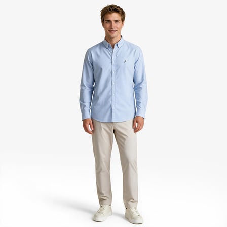 Nautica Erkek Mavi Regular Fit Gömlek