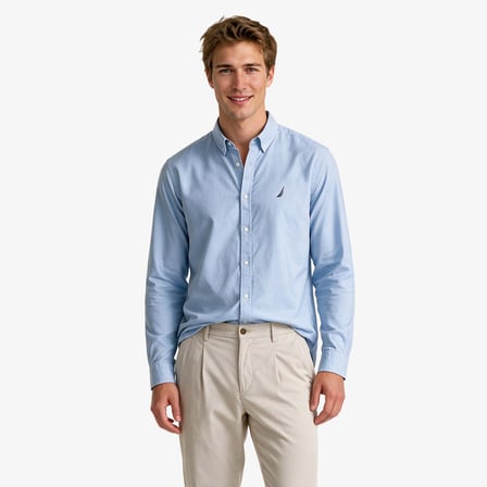 Nautica Erkek Mavi Regular Fit Gömlek