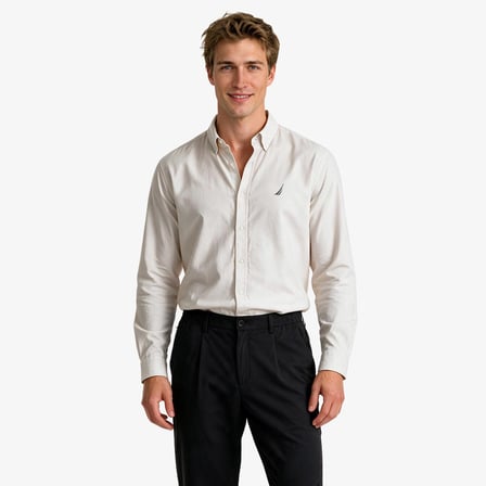 Nautica Erkek Bej Regular Fit Gömlek