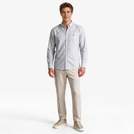 Nautica Erkek Gri Regular Fit Gömlek