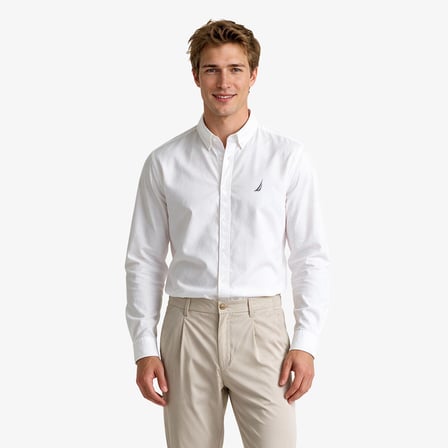 Nautica Erkek Beyaz Regular Fit Gömlek