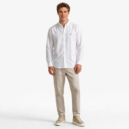 Nautica Erkek Beyaz Regular Fit Gömlek