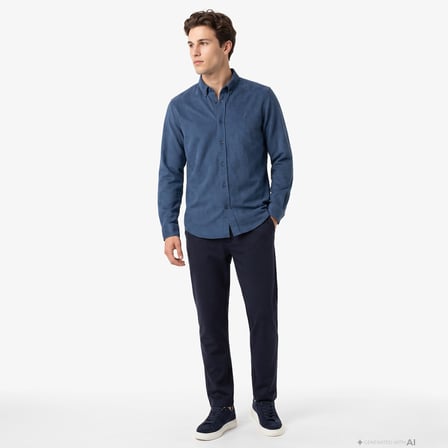 Nautica Erkek Mavi Regular Fit Gömlek