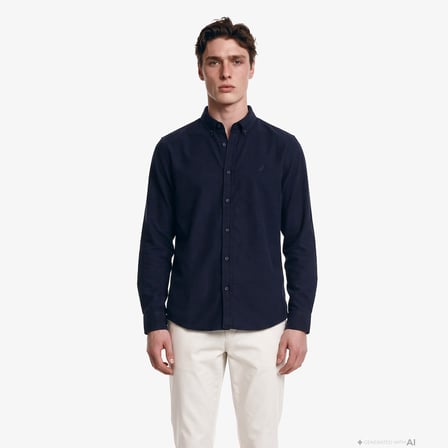 Nautica Erkek Lacivert Regular Fit Gömlek