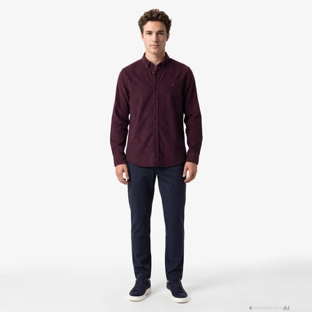 Nautica Erkek Kırmızı Regular Fit Gömlek