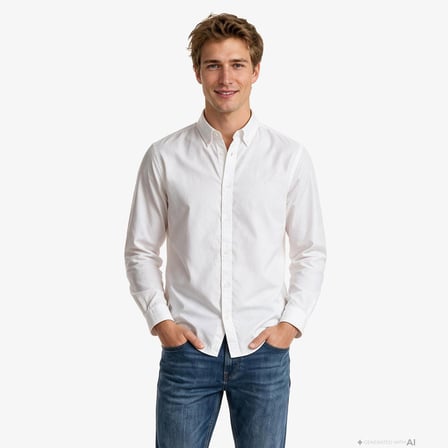 Nautica Erkek Beyaz Regular Fit Gömlek