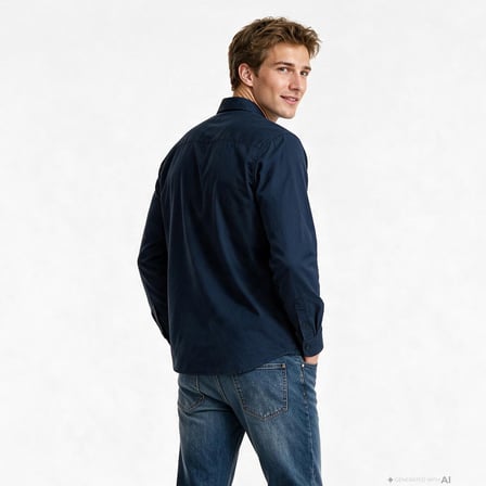 Nautica Erkek Lacivert Regular Fit Gömlek