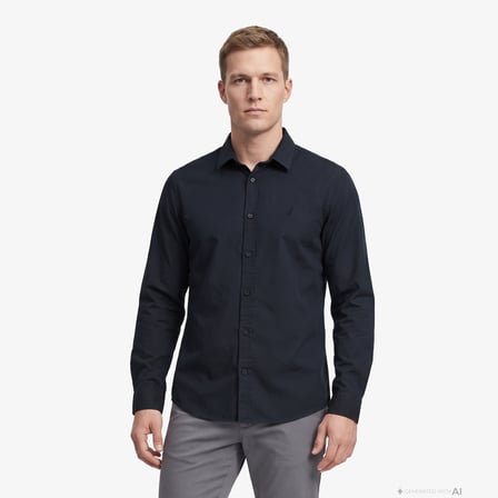 Nautica Erkek Siyah Slim Fit Gömlek
