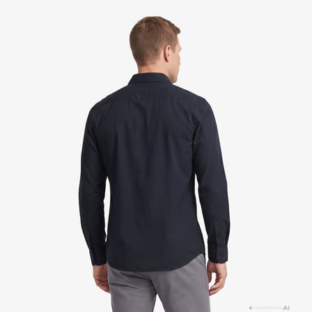 Nautica Erkek Siyah Slim Fit Gömlek
