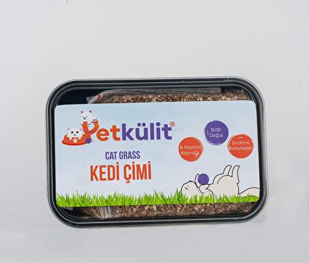 Petkülit 2'li Kedi Çimi - Siyah Kutu