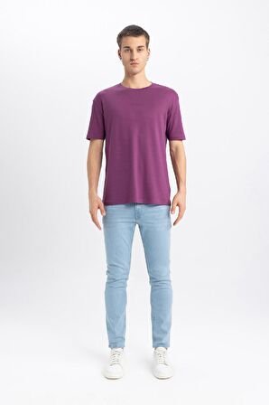 DeFacto Regular Fit Bisiklet Yaka Baskılı Kısa Kollu Ağır Kumaş Tişört B4289AX24SPPR483