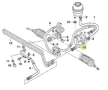 BMW E46 M52 M54 RAPRO DİREKSİYON POWER YAĞ DEPO HORTUMU 6796390