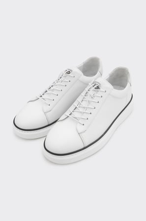 Hakiki Deri Bağcıklı Erkek Sneaker