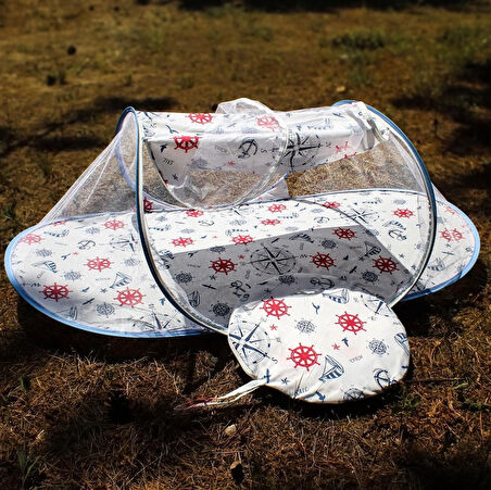 Bebek Tül Sineklik Haşere Koruyucu Katlanabilir Bebek Cibinlik Desenli Portatif Bebek Gölgelik Çadırı