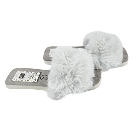 SİA ÇANTA EVA TABAN HALI TERLİĞİ KÜRKLÜ SÜSLÜ SADE VE GÖSTERİŞLİ KADIN TERLİK