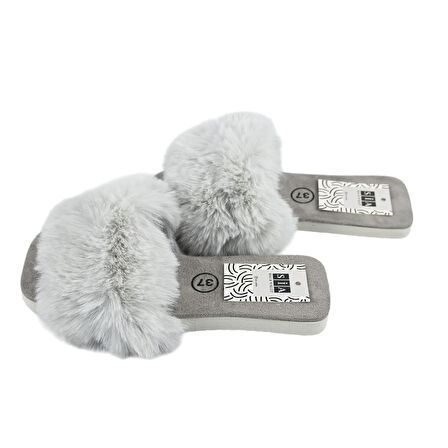 SİA ÇANTA EVA TABAN HALI TERLİĞİ KÜRKLÜ SÜSLÜ SADE VE GÖSTERİŞLİ KADIN TERLİK