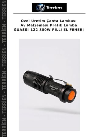 Özel Üretim Çanta Lambası Av Malzemesi Pratik Lamba GUASSI-122 800W PİLLİ EL FENERİ