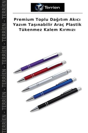Premium Toplu Dağıtım Akıcı Yazım Taşınabilir Araç Plastik Tükenmez Kalem Kırmızı