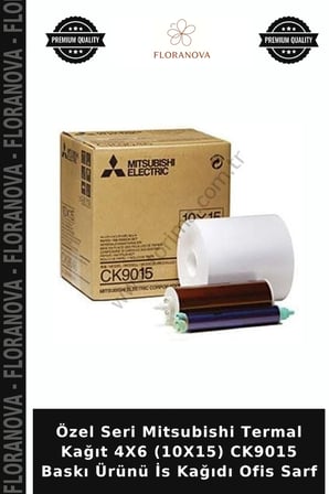 Özel Seri Mitsubishi Termal Kağıt 4X6 (10X15) CK9015 Baskı Ürünü İs Kağıdı Ofis Sarf