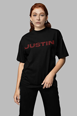 Justin Bieber 194 Baskılı Unisex Oversize Tasarım Şarkıcı Tişört