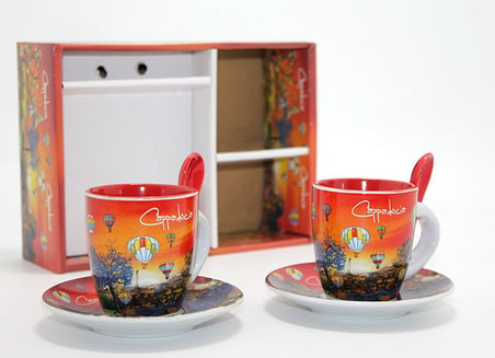 Premium Çeyizlik Nostaljik Sunumluk Yöresel İkili Fincan Seti