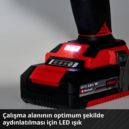 Einhell Professional Akülü Darbeli Vidalama TP-CD 18/50 Li-i BL Solo Power X-Change (18V, Kömürsüz, 50 Nm, Darbeli Vidalama Fonksiyonu, 2 Vites, 13 mm Mandren, akü dahil değildir)