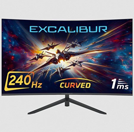 Casper Excalibur M.E315FHD-G 31.5" 240HZ 1ms 300NIT (Hdmı+Display) Curved Freesync + G-Sync Fhd LED Monitör