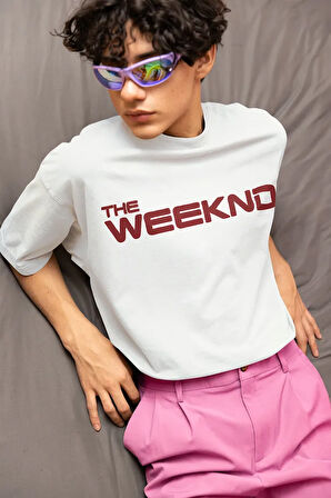 Tasarım The Weeknd Baskılı Unisex Oversize Tasarım Rapper Tişört