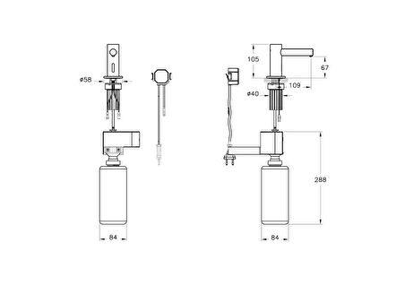 VitrA Origin A4469936 Temassız Kısa Sıvı Sabunluk, Tezgah Üzeri, Elektrikli, Mat Siyah