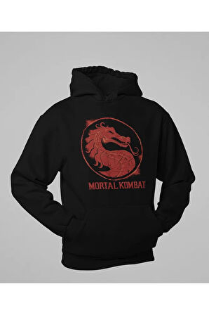 Tasarım Mortal Kombat Baskılı Unisex Oversize Anime Hoodie