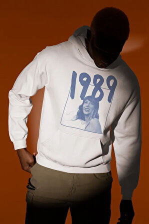 Tasarım 1989 Taylor Swift Baskılı Unisex Oversize Hoodie