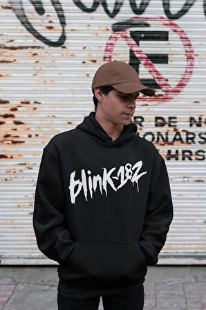 Good Girls Yazılı Blink-182 Baskılı Unisex Oversize Müzik Grubu Hoodie