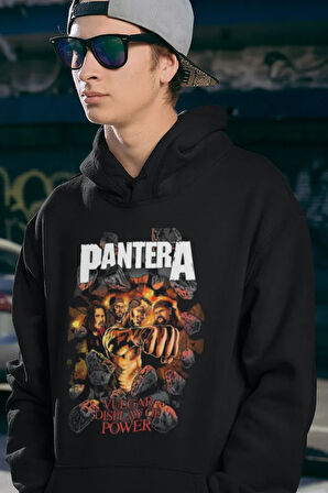 Vulgar Display Of Power Yazılı Unisex Oversize Pantera Hoodie