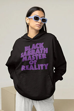 Anime Baskılı Unisex Oversize Black Sabbath Master Of Reality Hoodie