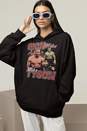Iron Mike Tyson Baskılı Unisex Oversize Efsane Boksör Hoodie