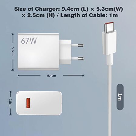 SAMSUNG Bütün Modellerle Uyumlu Type C 67 Watt Turbo Hızlı Şarj Aleti