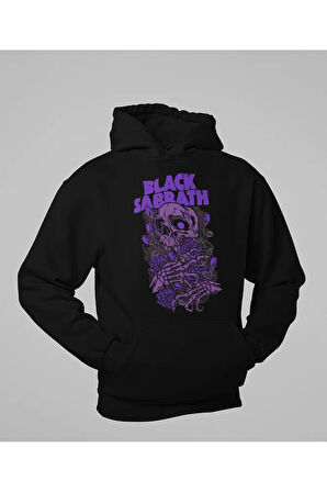 Black Sabbath Müzik Grubu Baskılı Unisex Oversize Rock Metal Hoodie