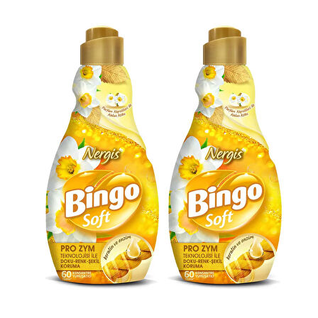 Bingo Soft Konsantre Çamaşır Yumuşatıcısı Nergis 1440 ml X 2 Adet