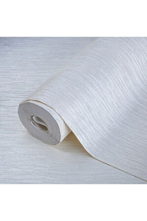 Textured Plain Wallpaper Duvar Kağıdı, Beyaz - Ephes 6801-1, 10,60 M²