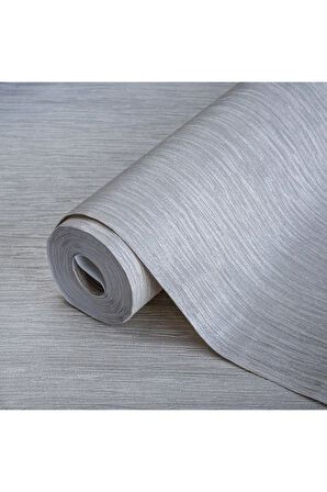 Textured Plain Wallpaper Duvar Kağıdı, Gri, Açık, Gümüş - Ephes 6801-2, 10,60 M²