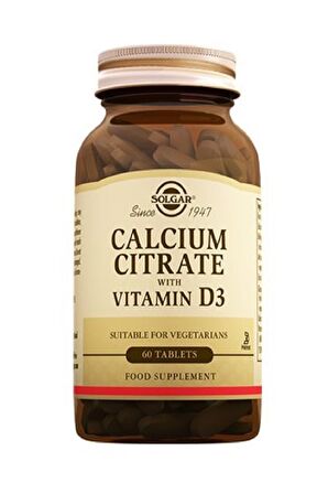Calcium Citrate Vitamin D3 60 Tablet 