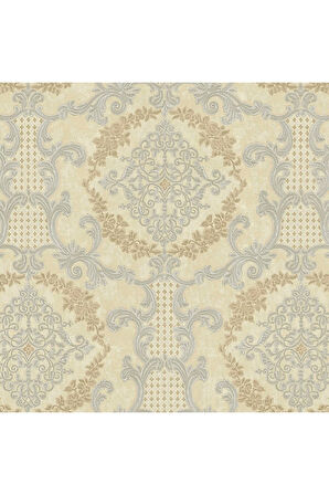 Damask Pattern Wallpaper - Duvar Kağıdı, Krem - Ephes 6802-2, 10,60 M²