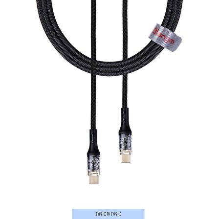atongm type-c to type-c şeffaf Kablo 9A/60W Hızlı Şarj Kablosu Örgülü Kırılmaz Kablo ( Akıllı Çip Teknolojili )