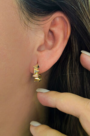 Pirmamit Model 1.7 Cm Altın Günlük Halka Küpe